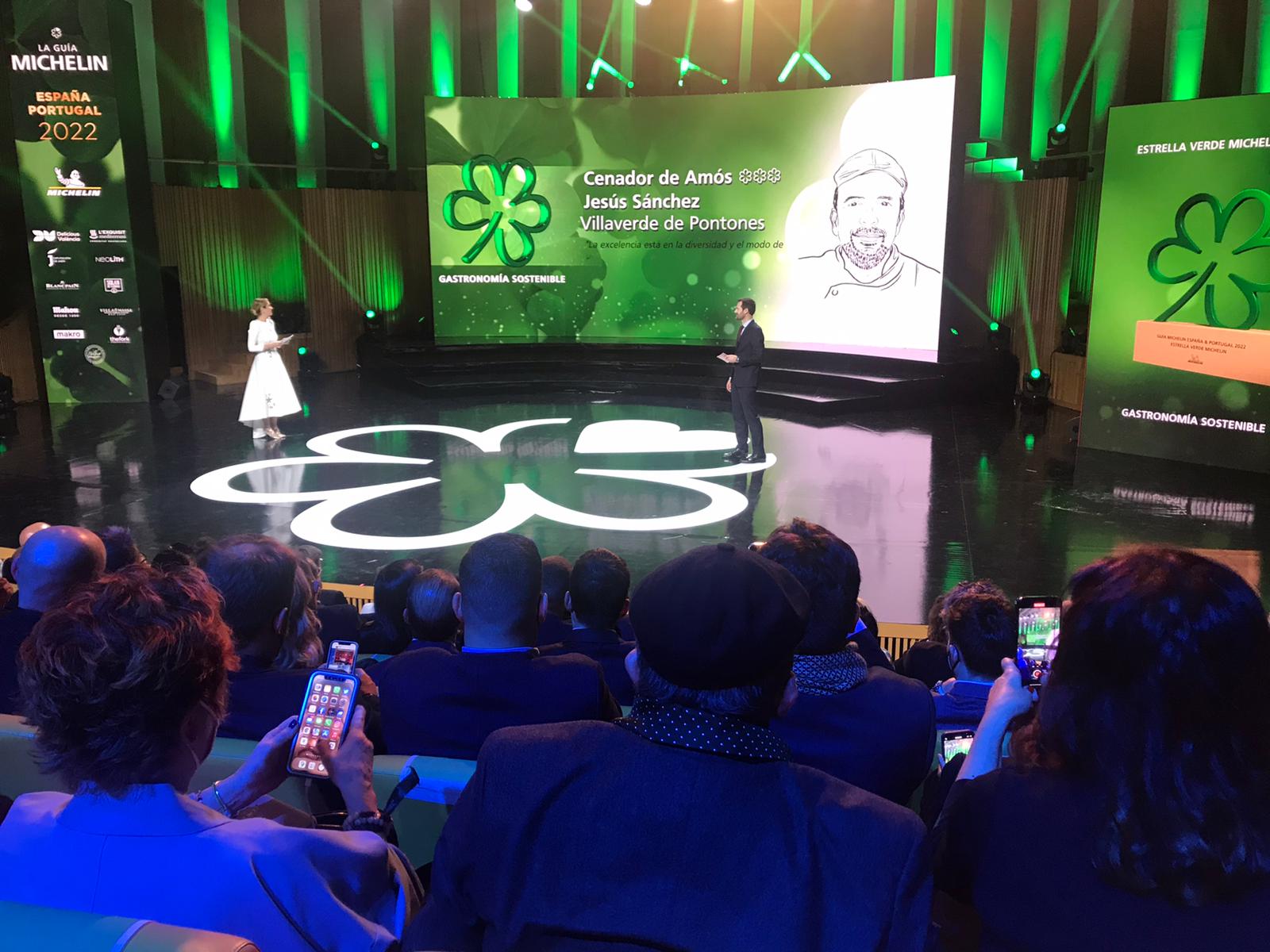 El escenario preparado para recibir a Jesús Sánchez para recibir la estrella verde Michelin.