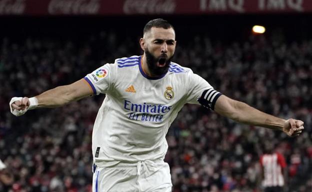 Benzema da otro golpe a la Liga en San Mamés