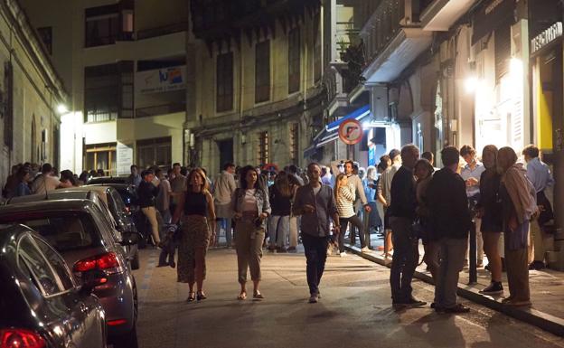 Imagen de una de las calles del centro de Santander durante la pandemia.