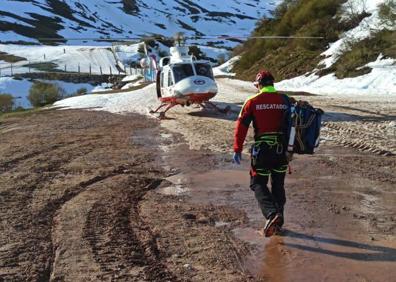 Imagen secundaria 1 - Evacuado en helicóptero un niño de nueve años tras romperse el fémur esquiando en Alto Campoo