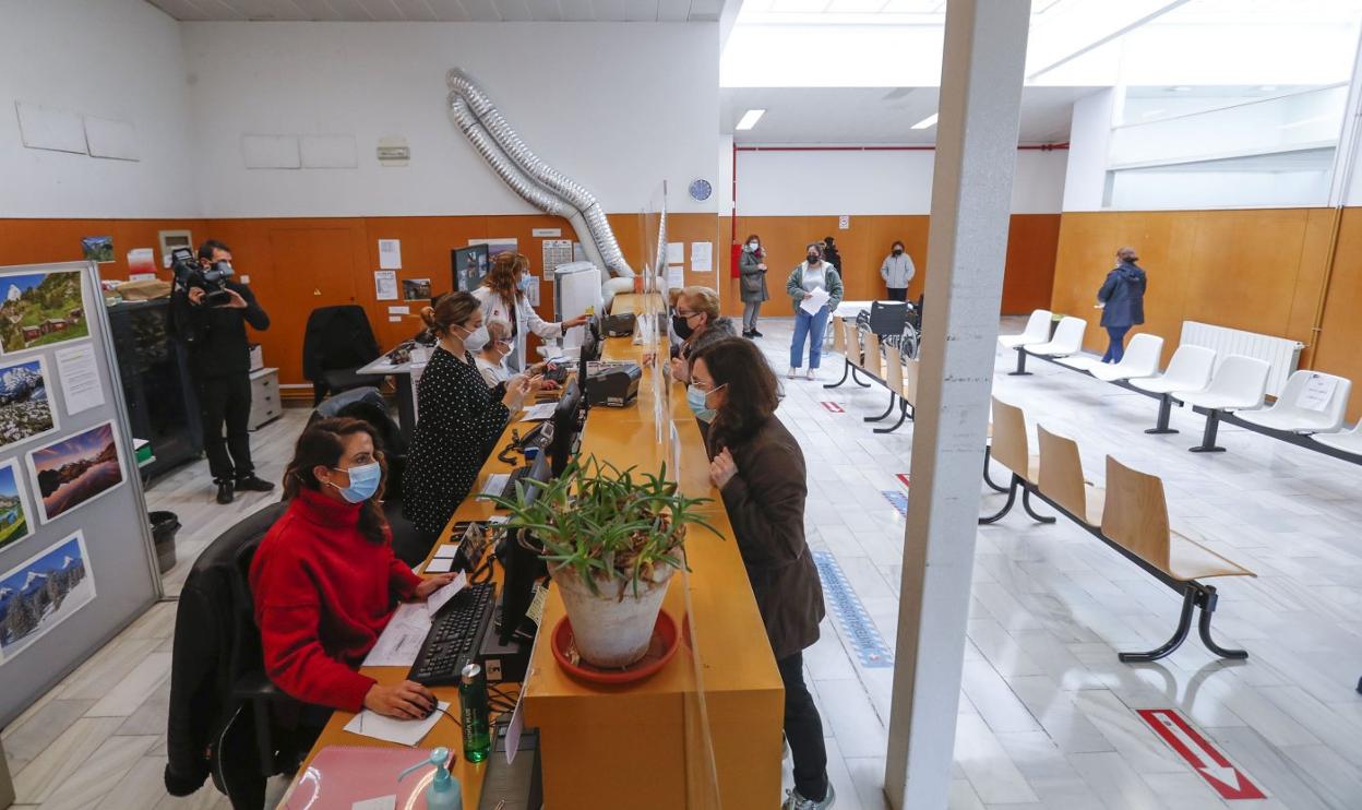 Área de admisión del centro de salud de la calle Vargas. 