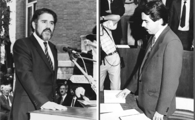 Demetrio Madrid y José María Aznar, en su toma de posesión.