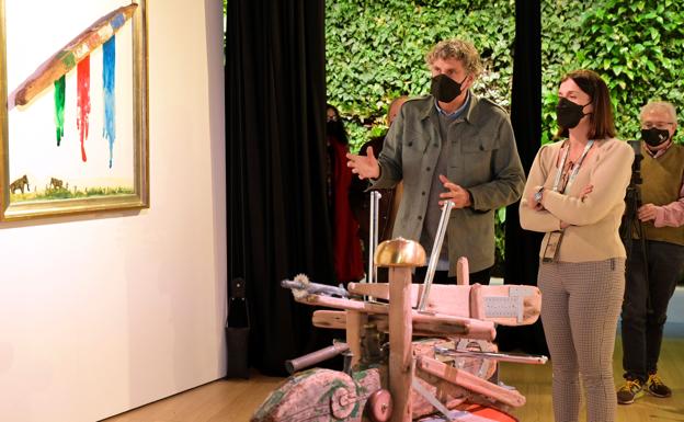 Presentación de la muestra este miércoles en el centro cívico de Tabacalera. 
