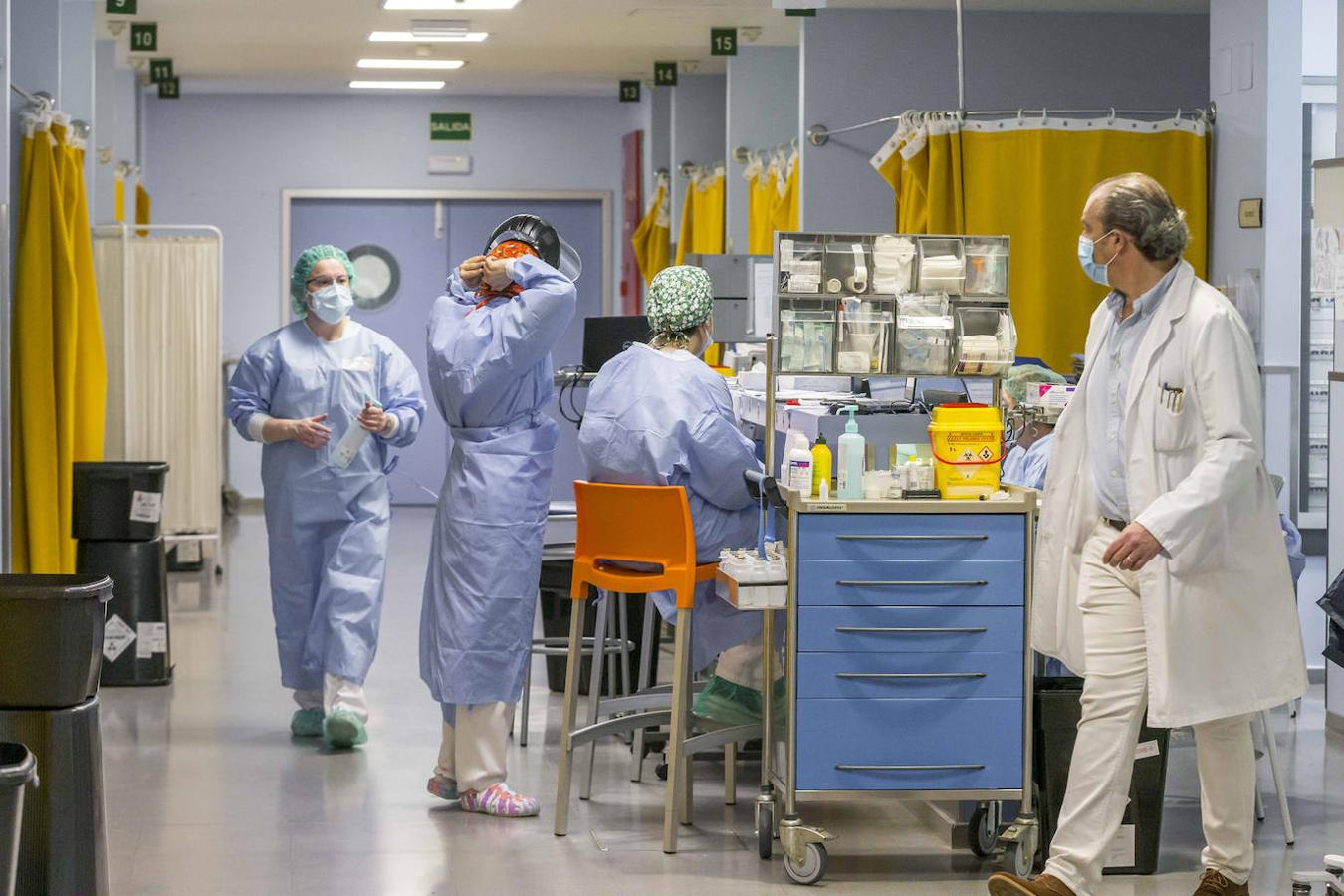 Los profesionales del hospital, en acción