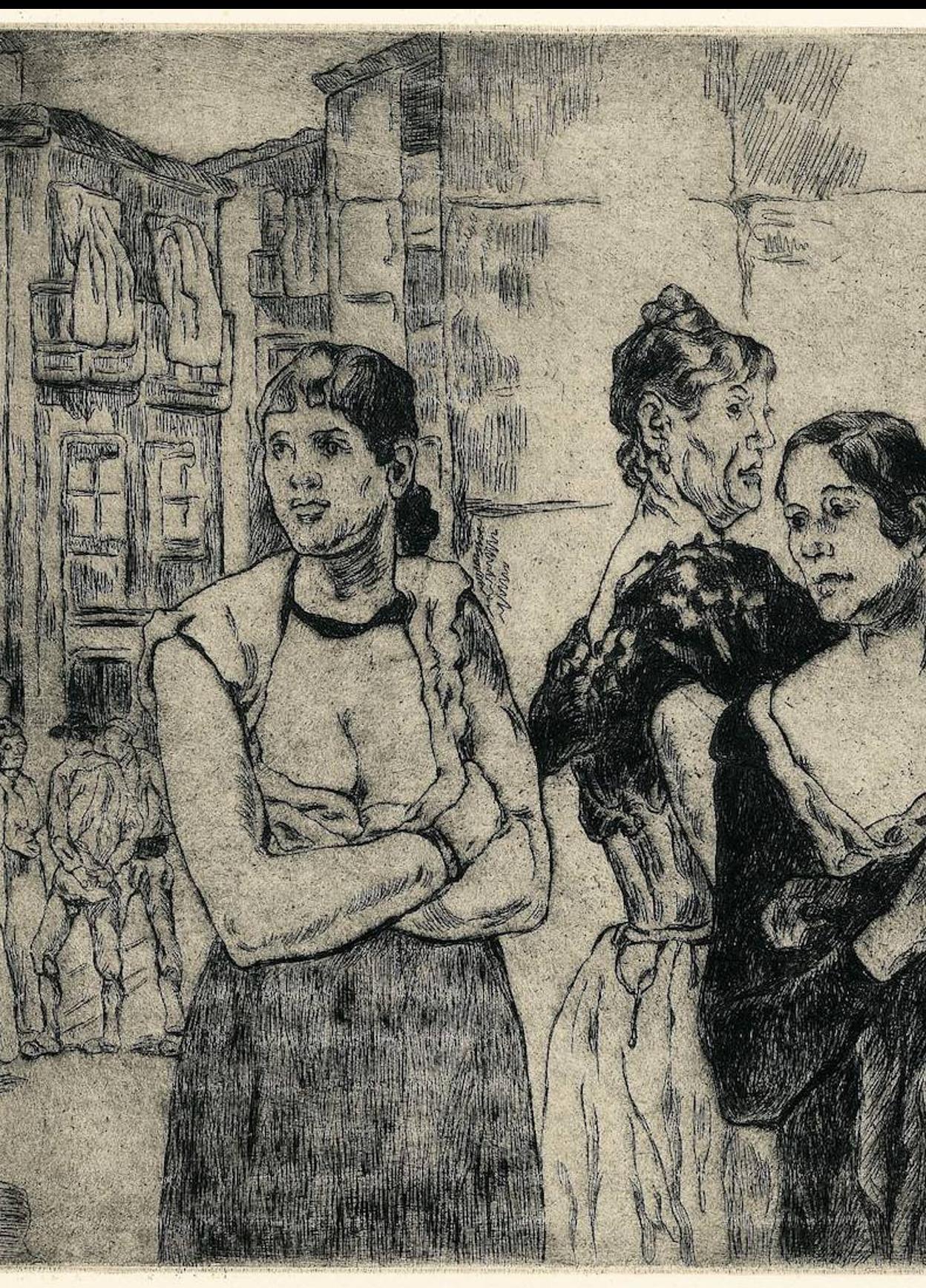 'Mujeres de la vida'. Obra de José Gutiérrez Solana.