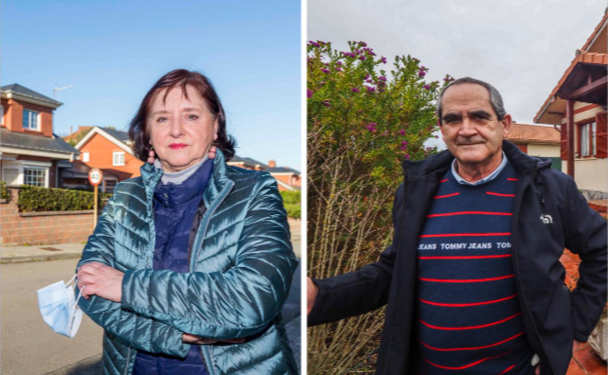 Dos de los afectados por las sentencias de derribo. María Ángeles Santiago y Juan Viota.