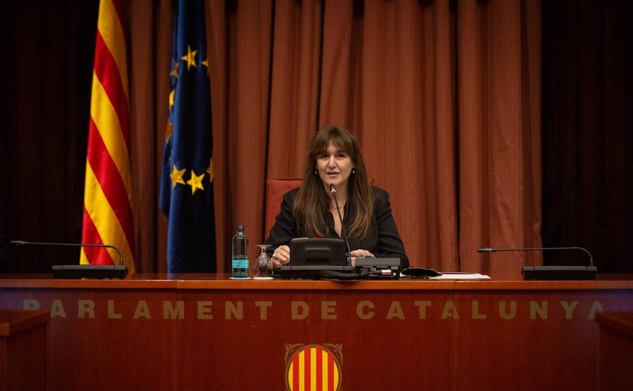 La presidenta del Parlament de Cataluña, Laura Borràs. 