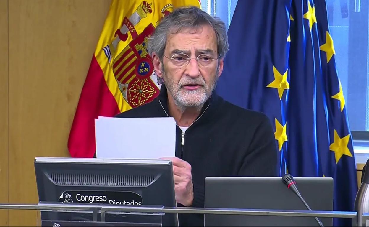 Joan-Ramon Laporte, durante su comparecencia en el Congreso.