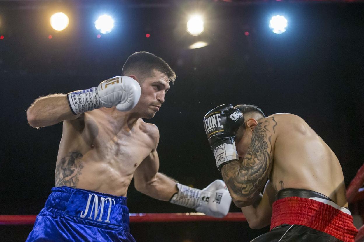 Jon Míguez, en su pelea por el Campeonato de España. 