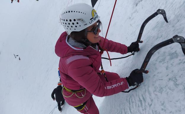 María Petit, en acción.