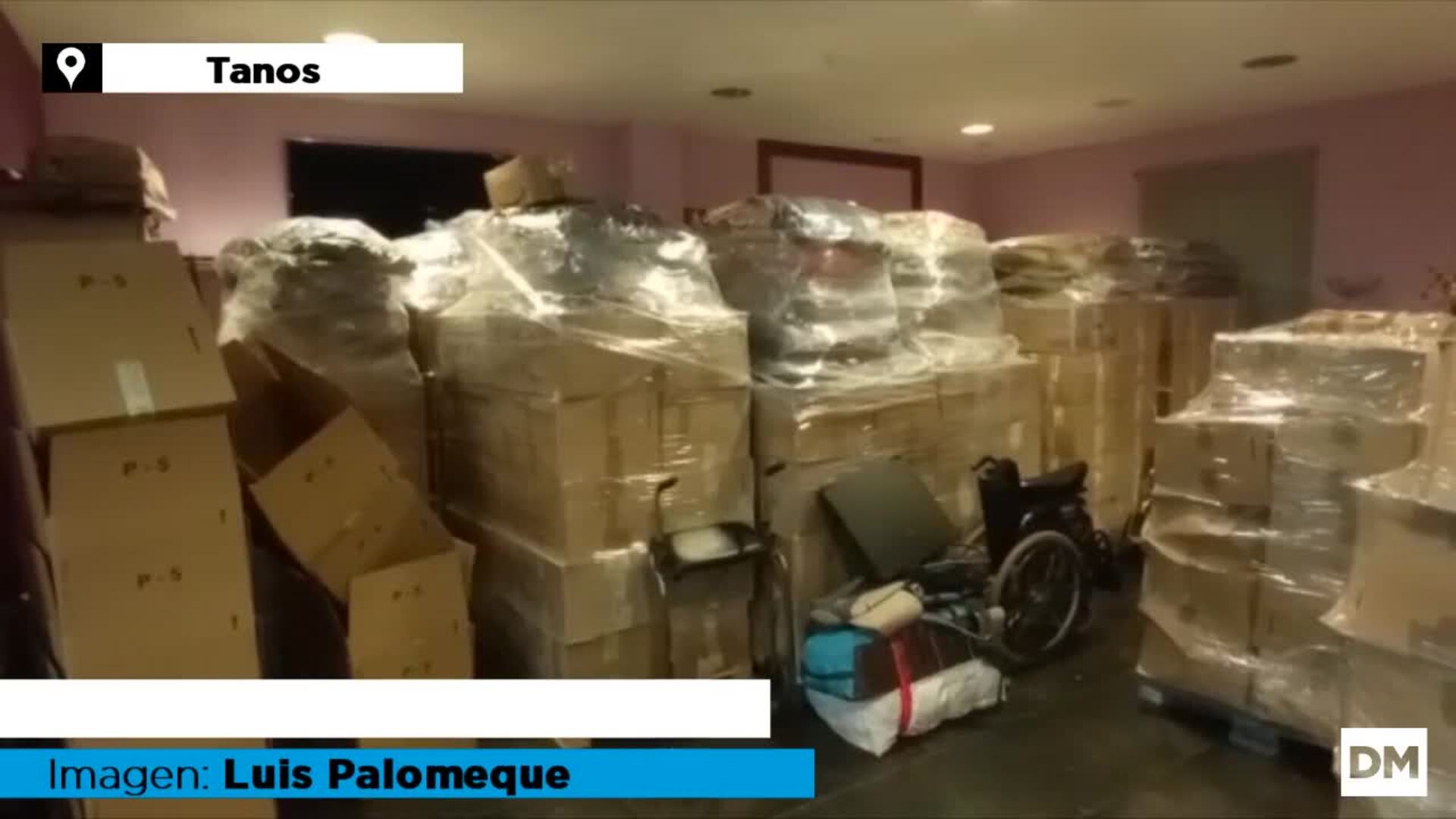 Vecinos de Tanos recogen material para Ucranía