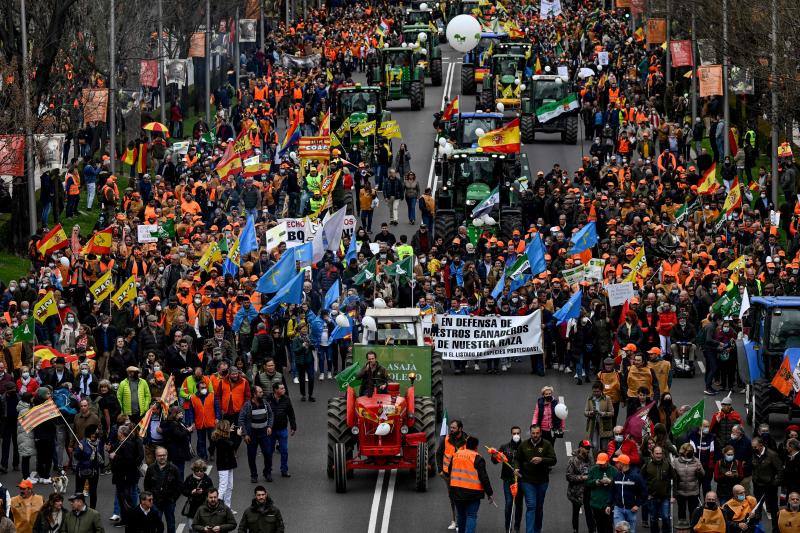 Llamadas de atención de unos trabajadores que dejan también claro en la gran ciudad que no quieren que los urbanitas ni regalen nada porque, como recuerda una de las pancartas más recurrentes, «Si el campo muere, la ciudad no come». 