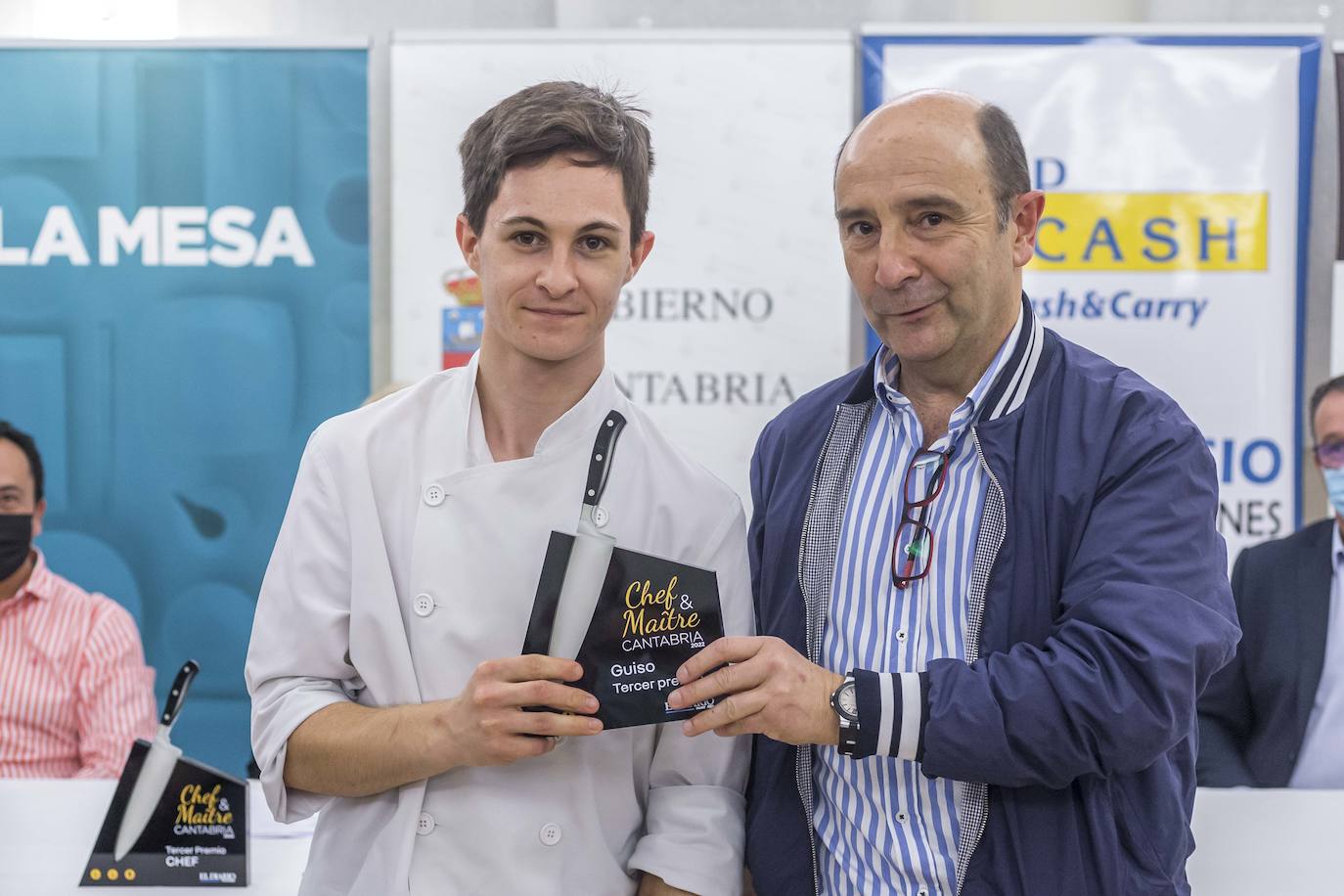 Mario Fernández, tercer premio en categoría de Guisos, con Galo Vena, de Quercus,