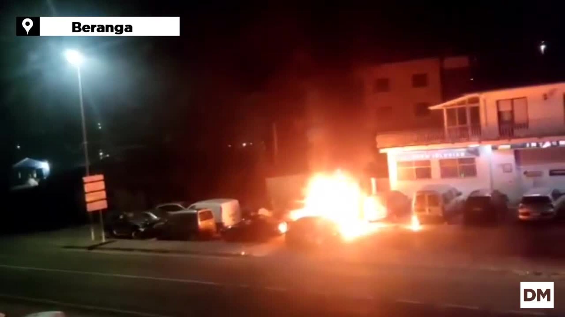 Incendio de coches en Beranga