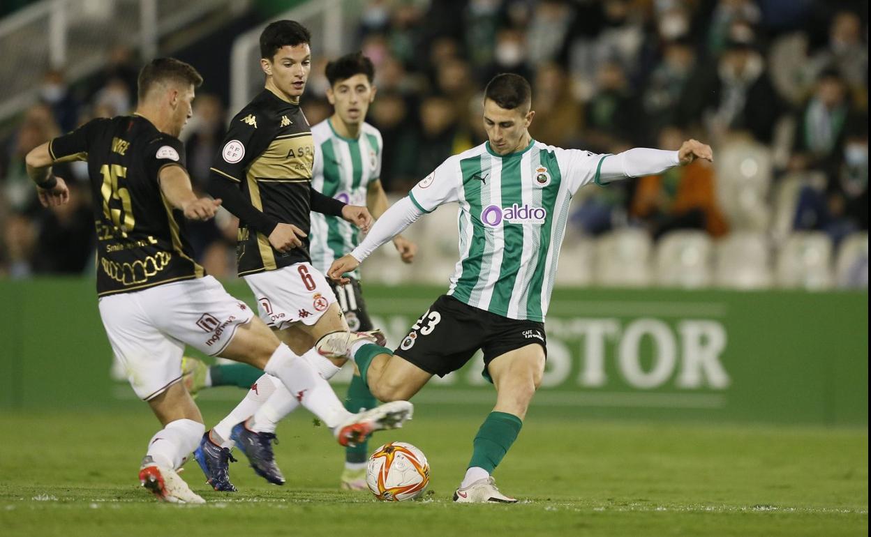 Manu Justo, durante el partido ante la Cultural Leonesa que se disputó en El Sardinero.