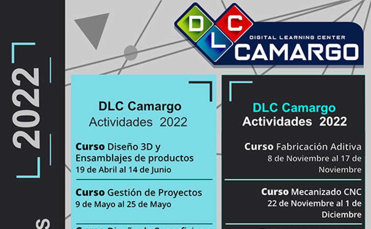 Cartel del 'Digital Learning Center Camargo – DLC Camargo' difundido por el Ayuntamiento.