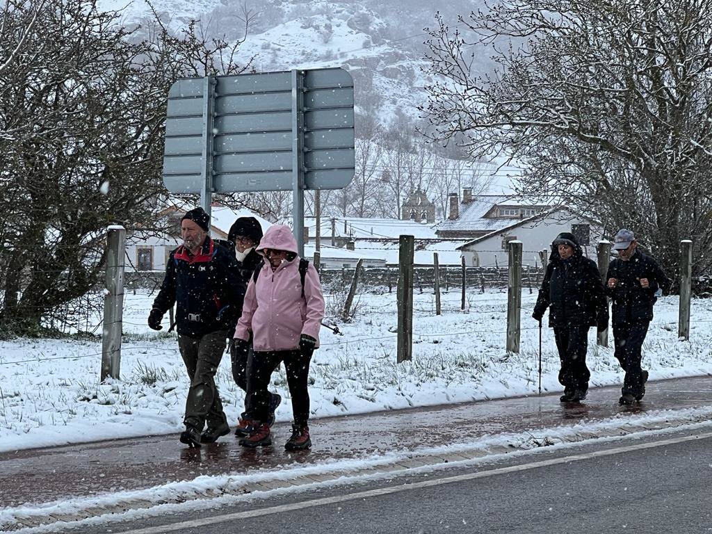 Protegidos bajo esta nevada de abril en Nestares.