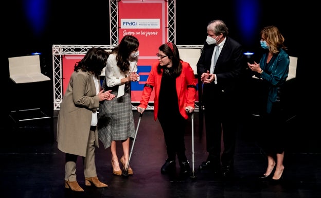 Claudia Tecglen con la Reina Letizia.