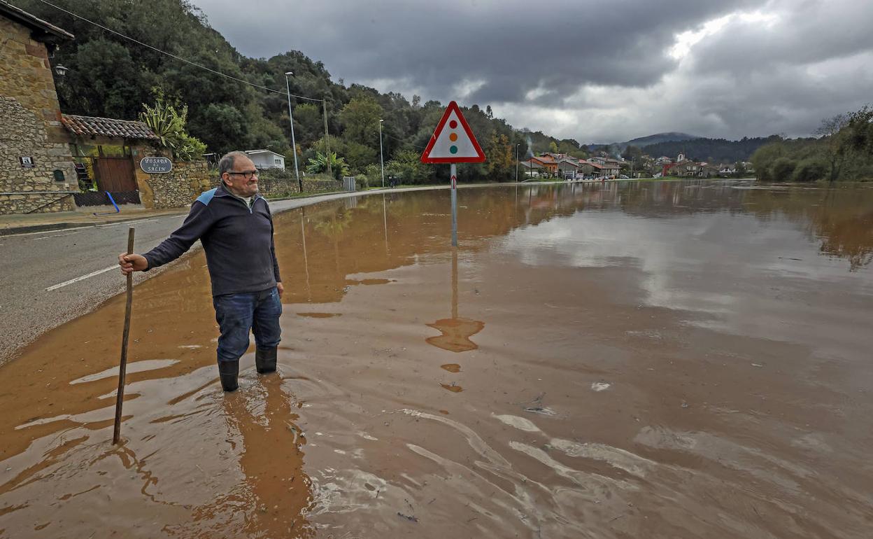 El pueblo de Muñorrodero, afectado por las inundaciones. 