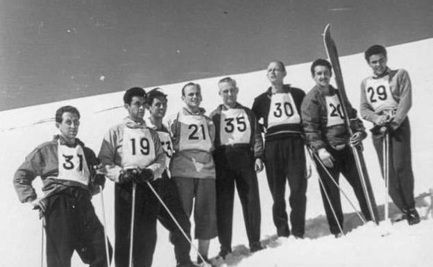 Campeonato social de esquí, en el año 1942.