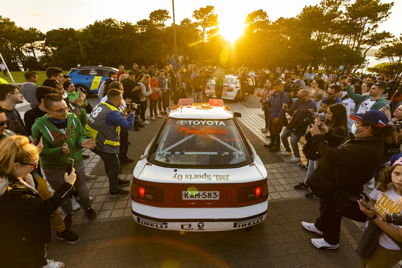 Jari-Matti Latvala con su Toyota Celica.