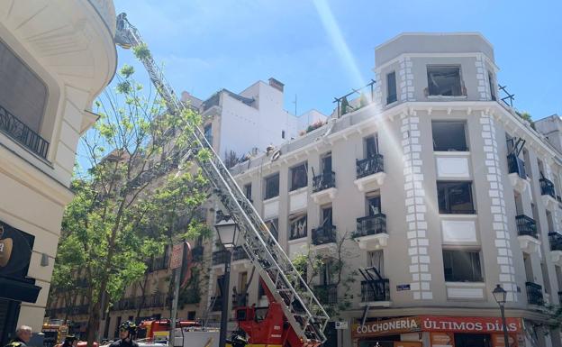 El edifico afectado por la explosión.
