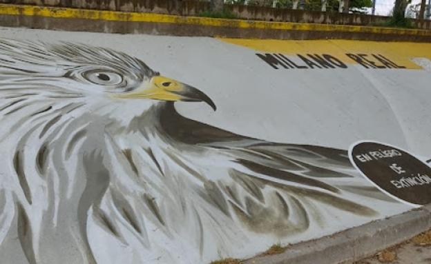 Otro de los murales en dedensa del milano real.