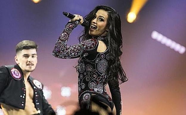 Chanel durante su actuación.