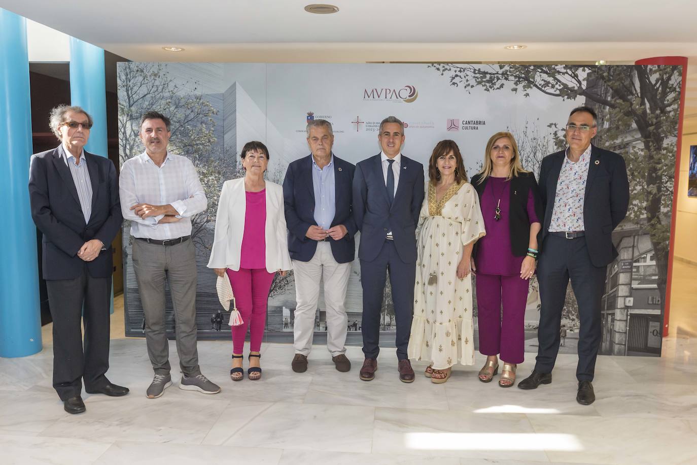 Manuel Ángel Castañeda (izquierda), Francisco Fernández Mañanes, Rosa Inés García, Joaquín Gómez, Pablo Zuloaga, Ana Belén Álvarez, Noelia Cobo y Raúl Pesquera.