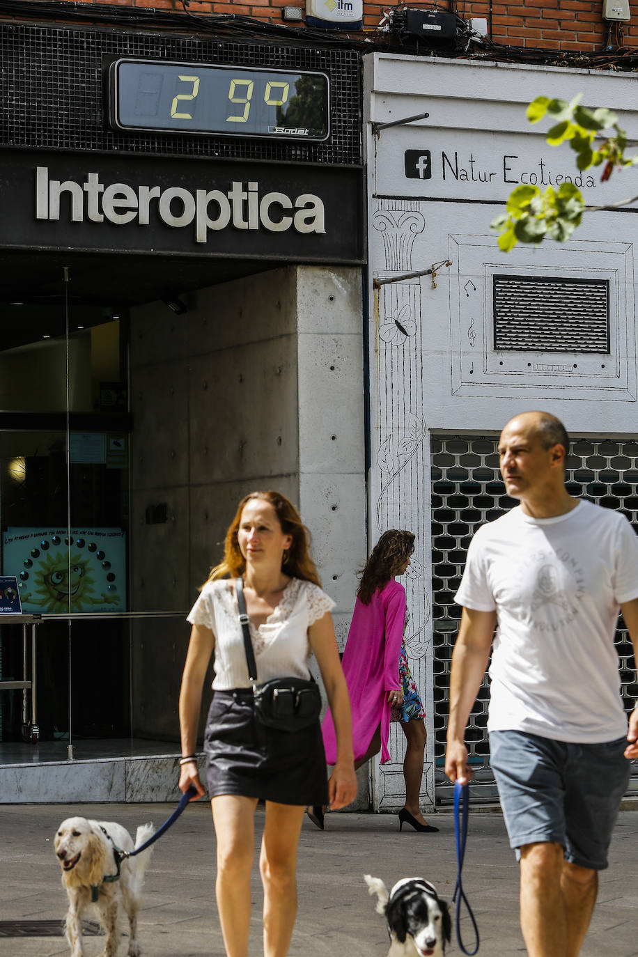 En solo cuatro horas, la temperatura de Torrelavega subió más de diez grados. Antes de las doce del mediodía los termómetros ya rondaban los 30º, en este jueves sofocante en toda la región.