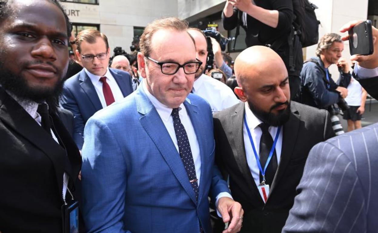 Spacey, a su llegada a los juzgados. 