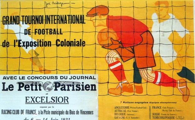 Cartel del Torneo de la Exposición Colonial de París. dm