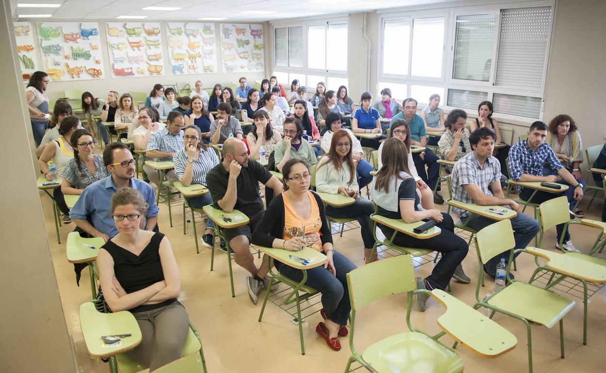 Aspirantes en una convocatoria anterior de la Consejería de Educación.