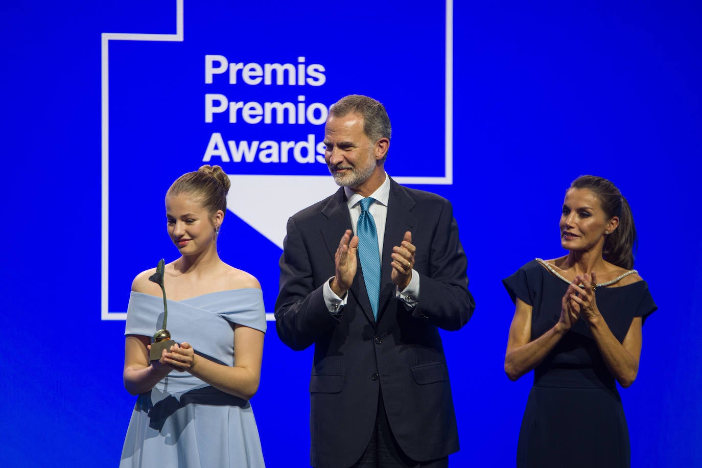 Los Reyes, la princesa Leonor y la infanta Sofía visitan Cataluña con motivo de la entrega de los premios de Fundación Princesa de Girona. Esta ha sido la primera vez que la heredera de la Corona ha visitado la provincia.