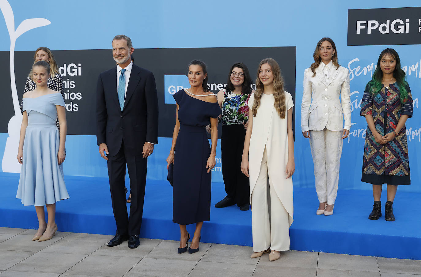 Los Reyes, la princesa Leonor y la infanta Sofía visitan Cataluña con motivo de la entrega de los premios de Fundación Princesa de Girona. Esta ha sido la primera vez que la heredera de la Corona ha visitado la provincia.