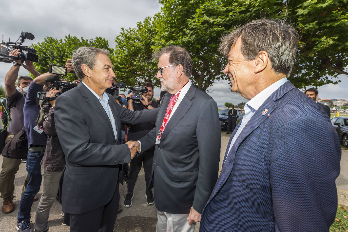 Zapatero y Rajoy han coincidido este miércoles en Santander.