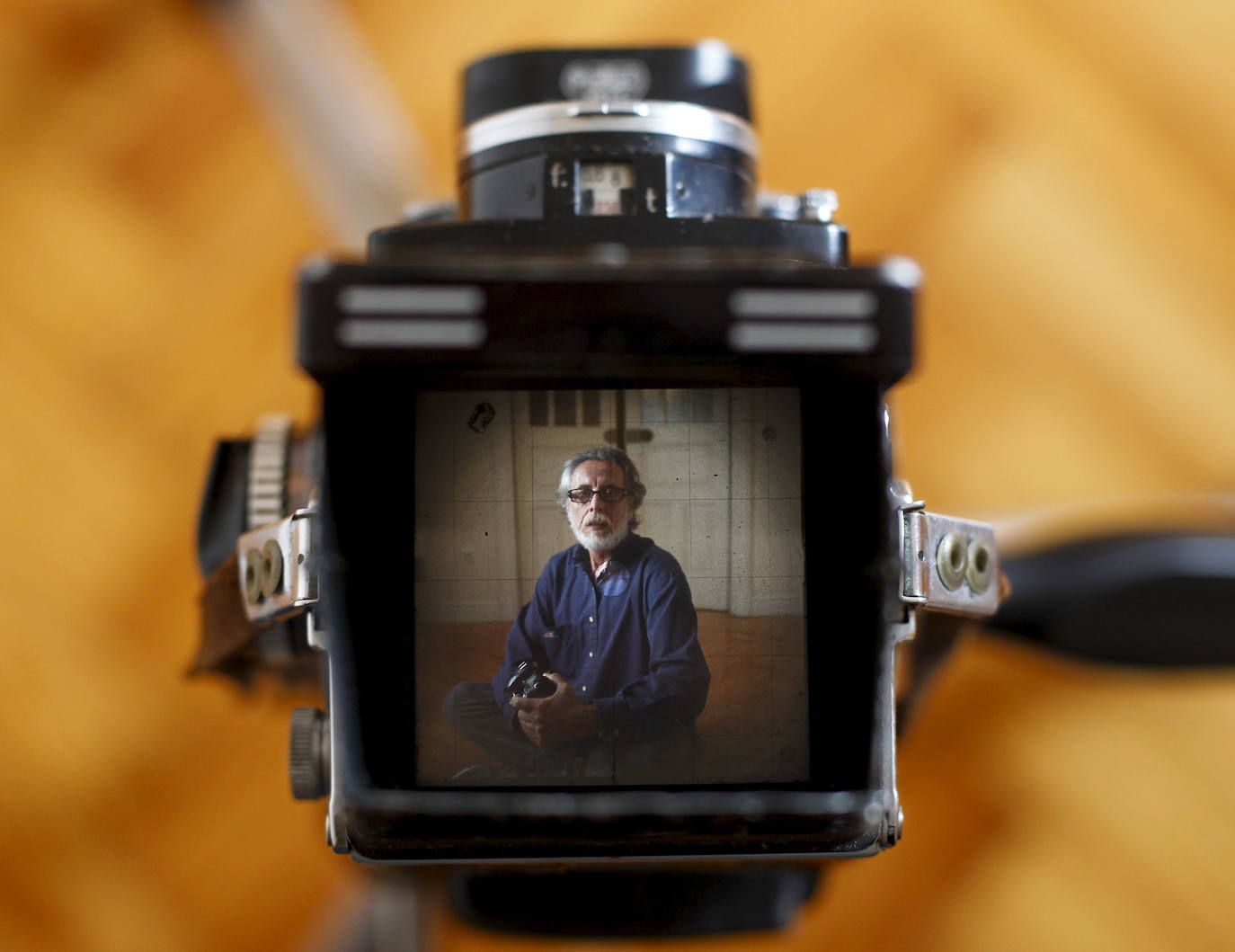 Pablo Hojas posando en el Palacio de La Magdalena en 2010.