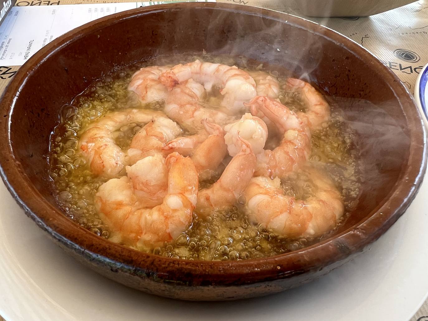 Gambas al ajillo. 