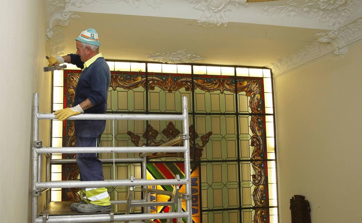 Una de las obras acometidas en el Palacio Municipal.