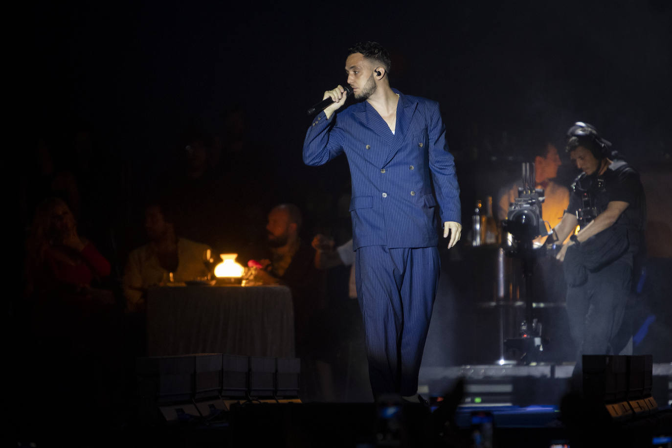 C. Tangana en plena actuación.