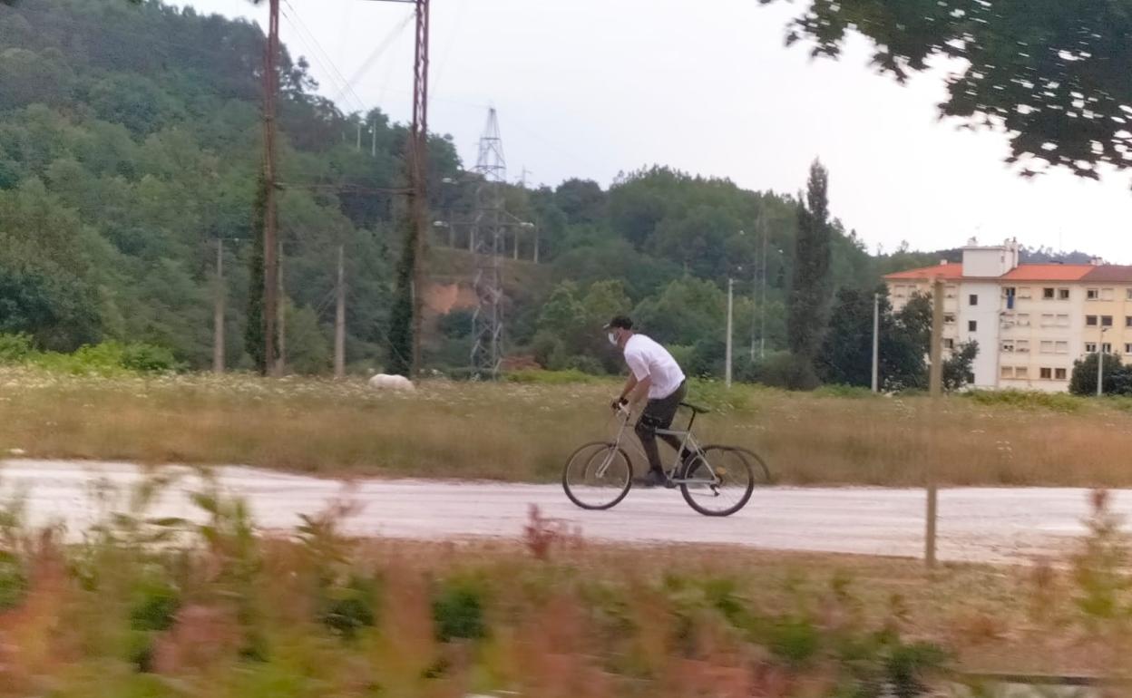 El sujeto fue fotografiado este martes por una vecina.