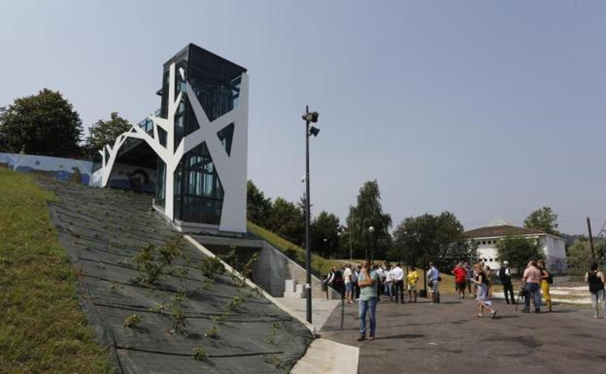 El ascensor de Nueva Ciudad, el día de su inauguración, el pasado viernes.