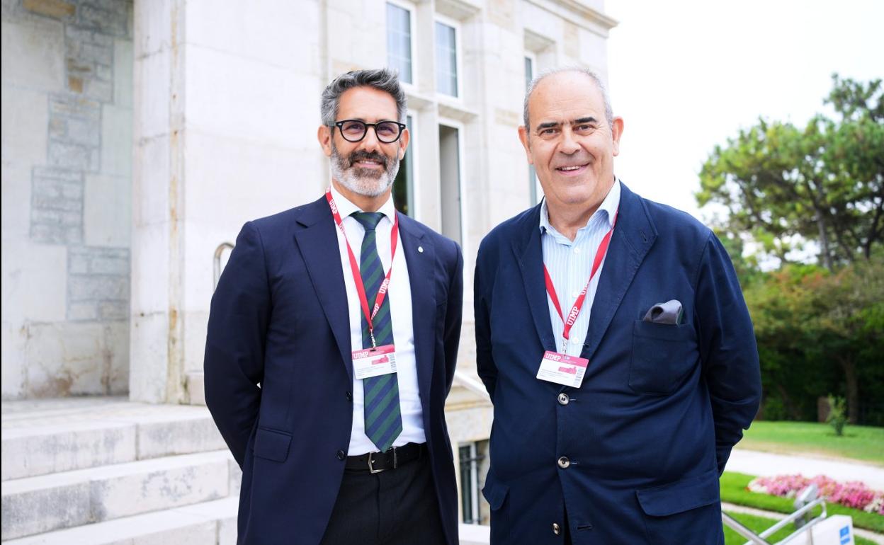 Héctor Dominguis, presidente de la SNE, e Ignacio Araluce, presidente del Foro Nuclear. 