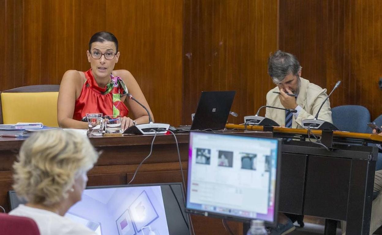 La alcaldesa Gema Igual interviene en un reciente pleno. 