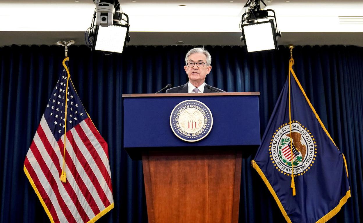 El presidente de la Reserva Federal (Fed) de EE UU, Jerome Powell. 