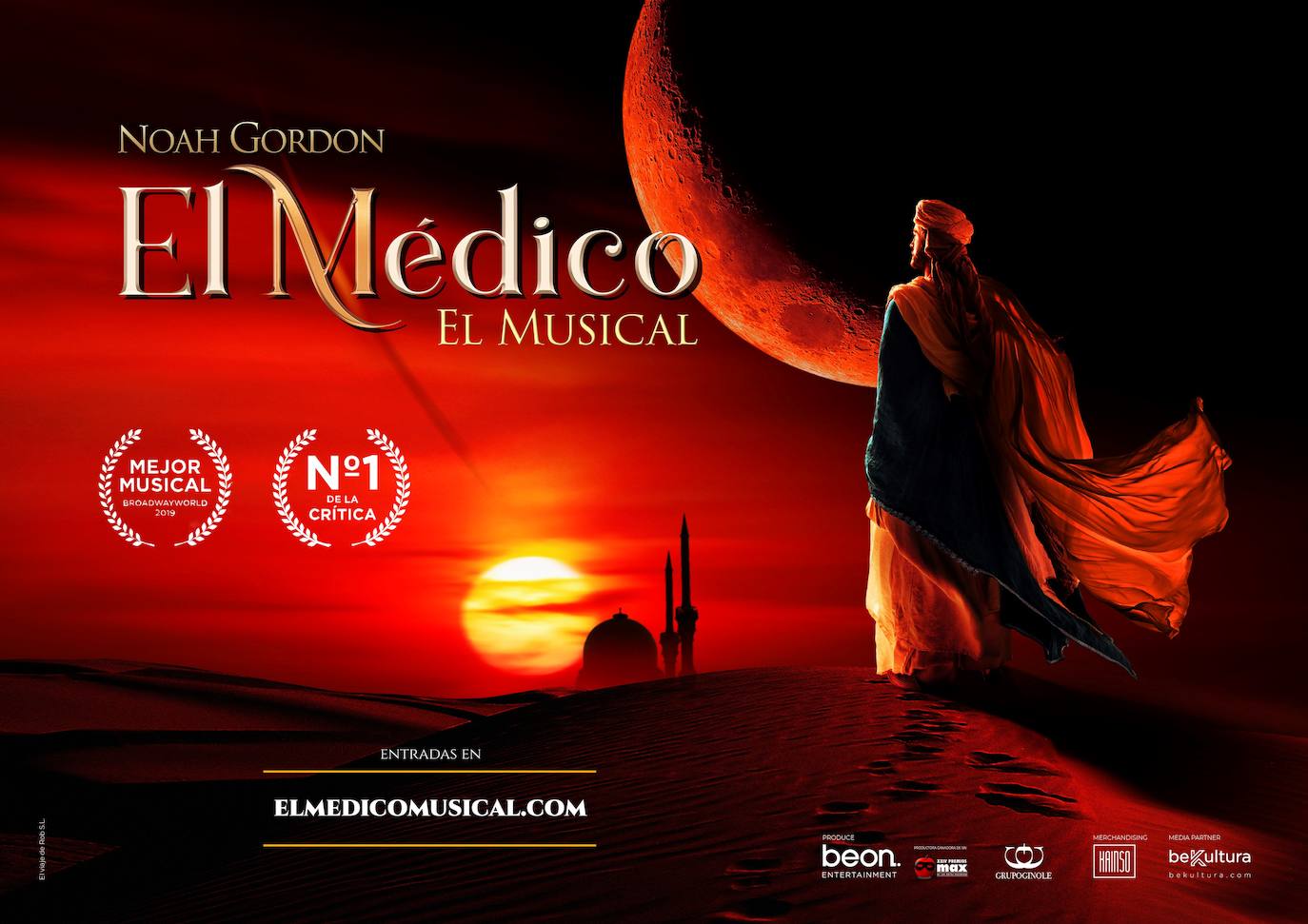 MUSICAL. Viernes 4, sábado 5 (17.00 h y 21.00 h) y domingo 6 (17.00 h) de noviembre, Sala Argenta, Musical ‘El Médico’, el musical | Basado en la novela de Noah Gordon. Director artístico, Ignasi Vidal | Compositor y dirección musical, Iván Macías | Texto y libreto, Félix Amador. Precios: A y B 55 euros, C 46, D1 39, D2 26 y 20 euros, PMR B 55 y C 46 euros.