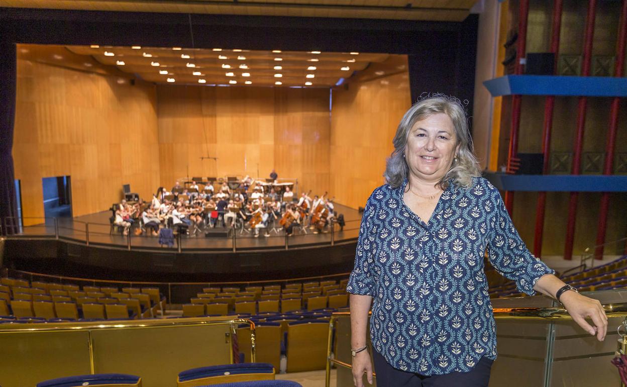 Valentina Granados, en la Sala Argenta, durante uno de los ensayos de la Orchestre de Chambre de Lausanne. 