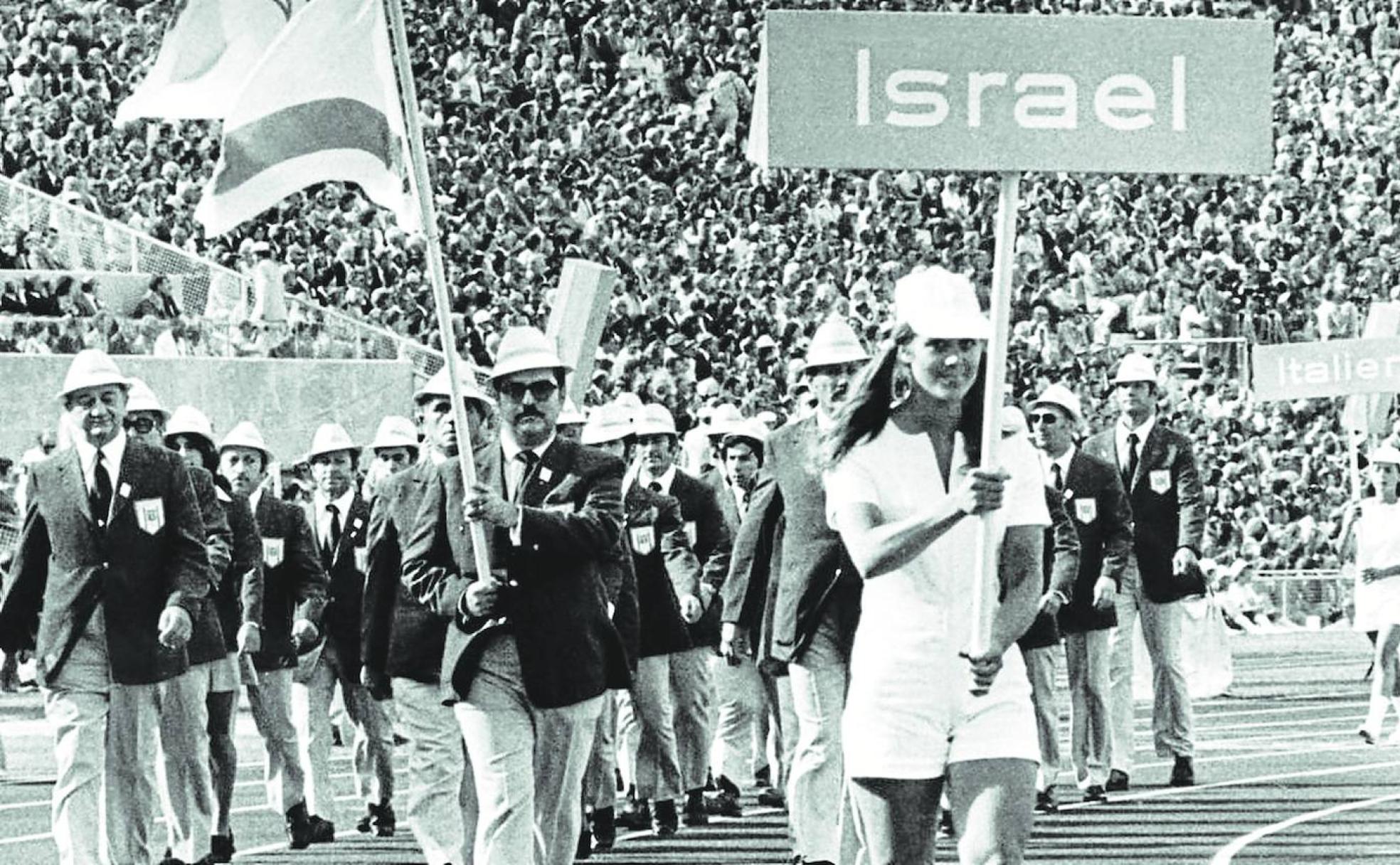 La delegación israelí en la ceremonia de apertura de los Juegos.