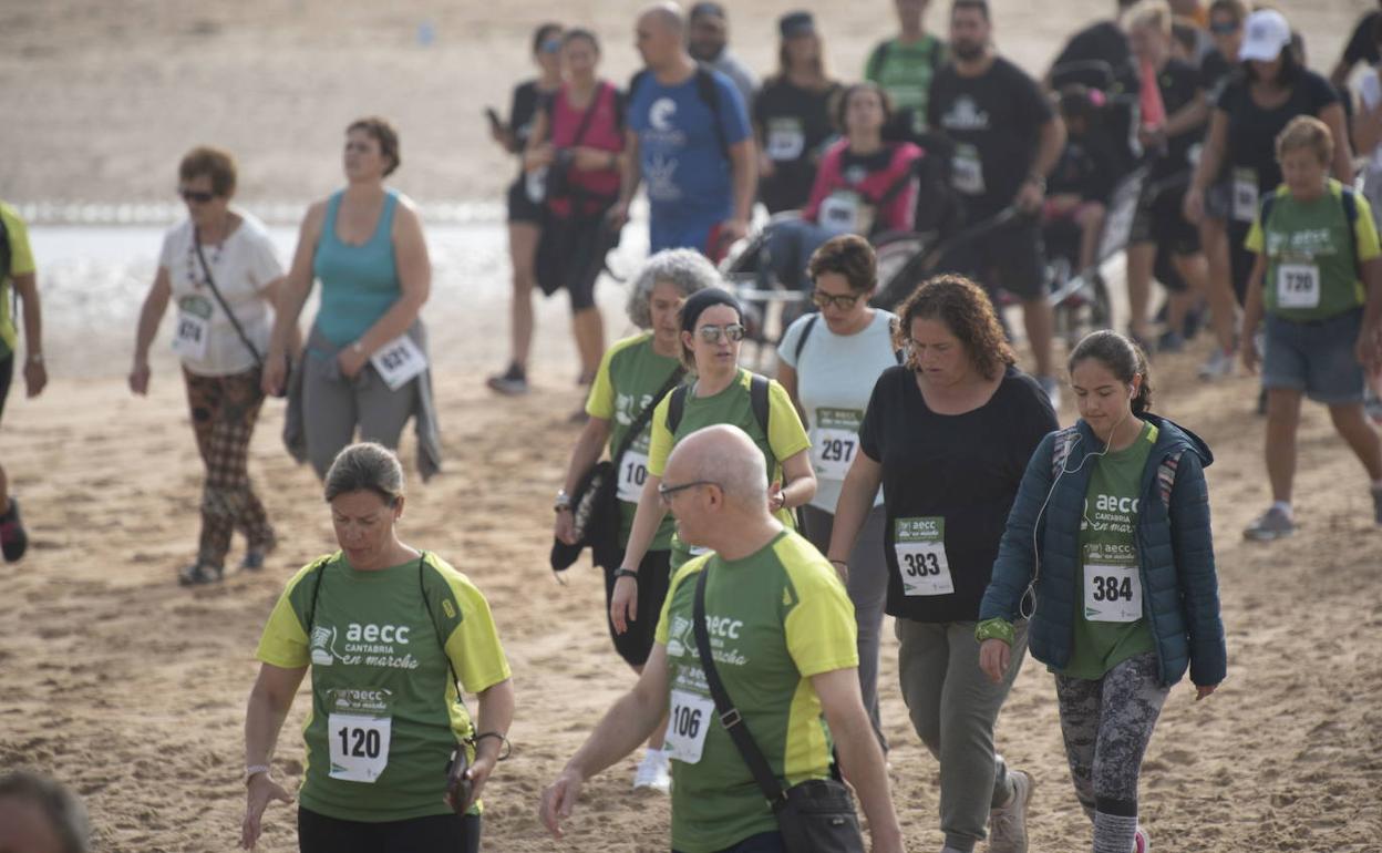 La marcha solidaria en la edición de 2019.