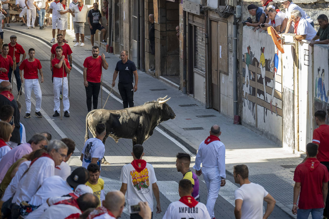 Fotos: Emocionante tercer encierro de las Fiestas de Ampuero